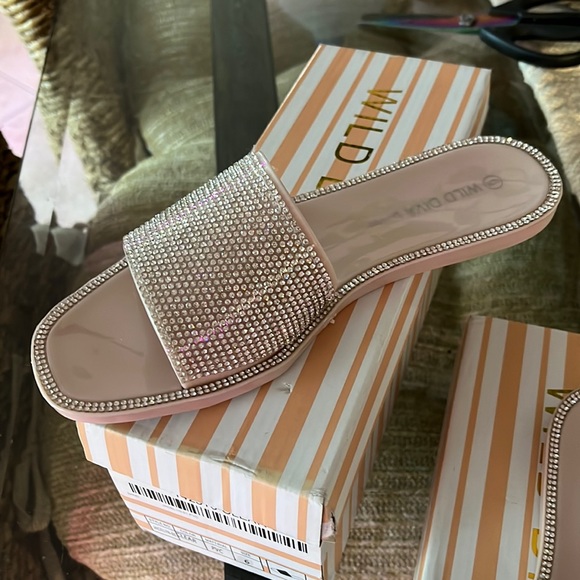 Wild diva cheap rhinestone slides